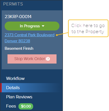 Stop Work Order, Click Property Address.png