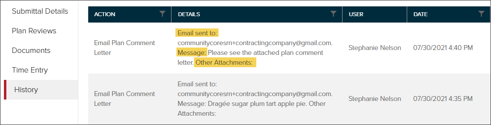 Submittal history, email details.png