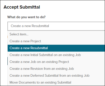 Supplemental plan reviews, what do you want to do, accept submittal.png