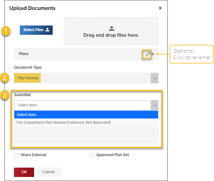Upload Plan Review Documents, Upload Documents Modal.png