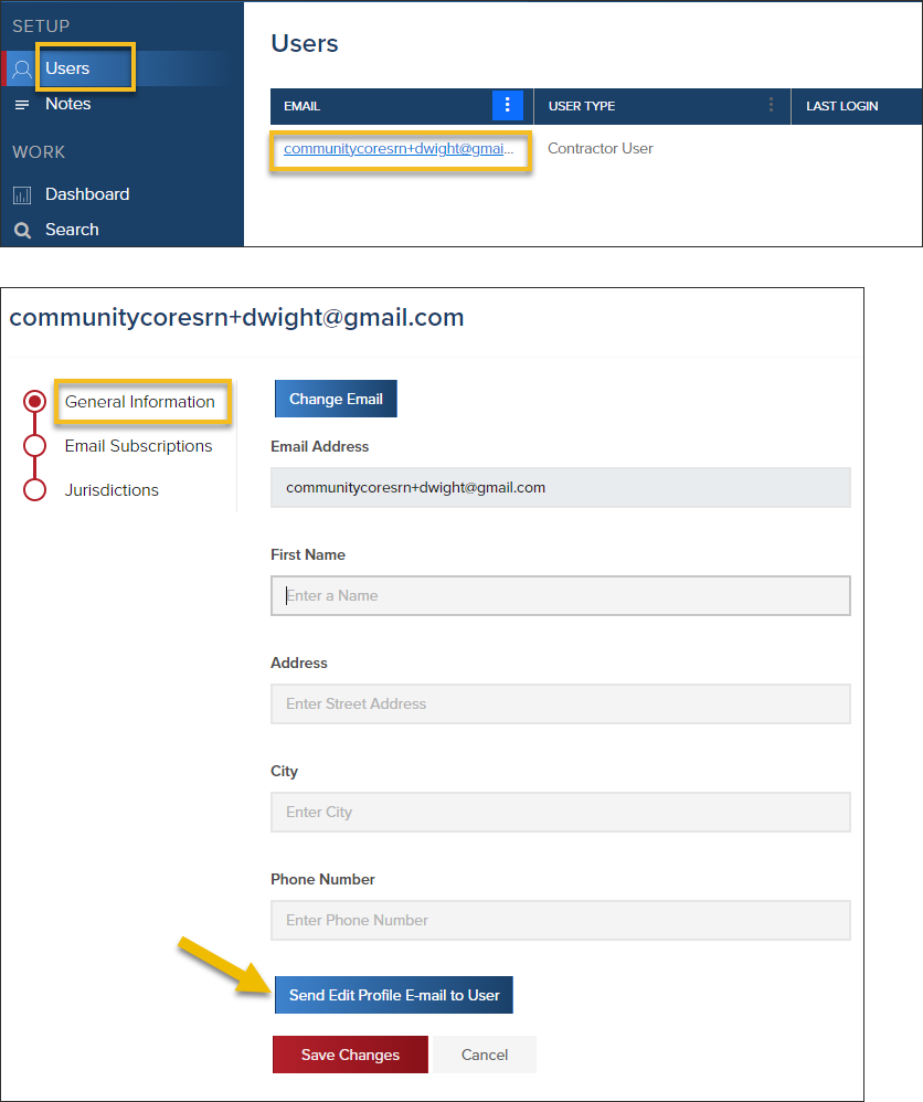 Users, contractor, send edit profile email button with steps.png