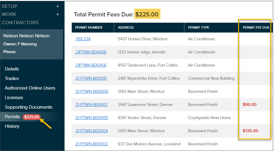 View permit fees due for contracting company.png