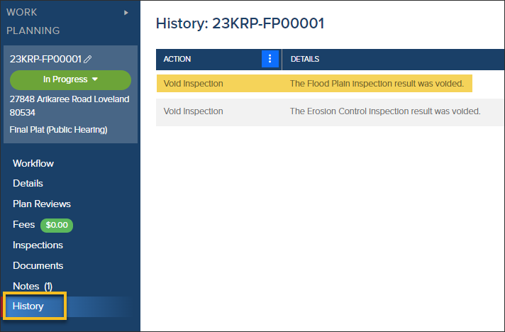 Voided inspection in Planning History.png