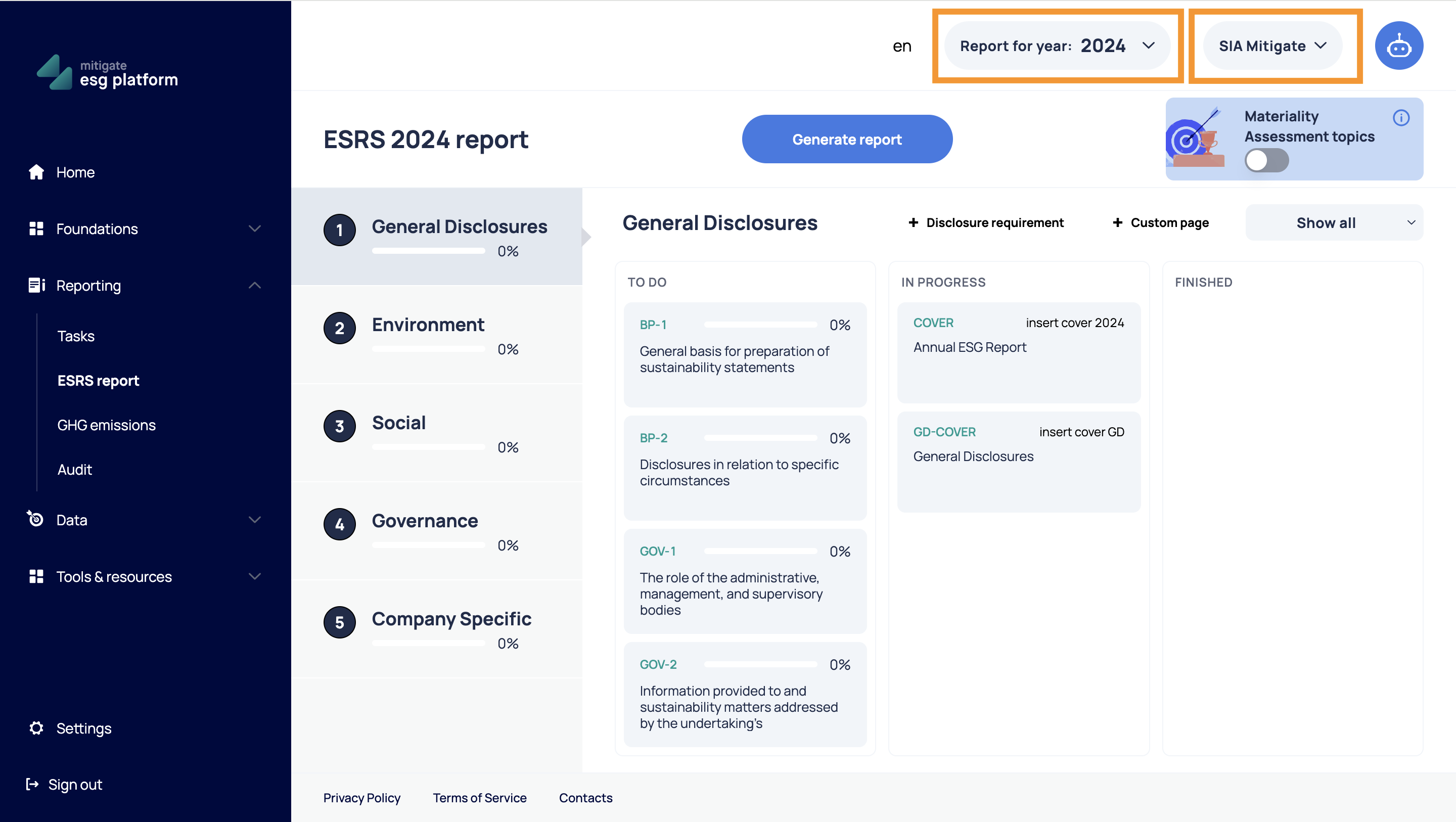 Reporting Periods