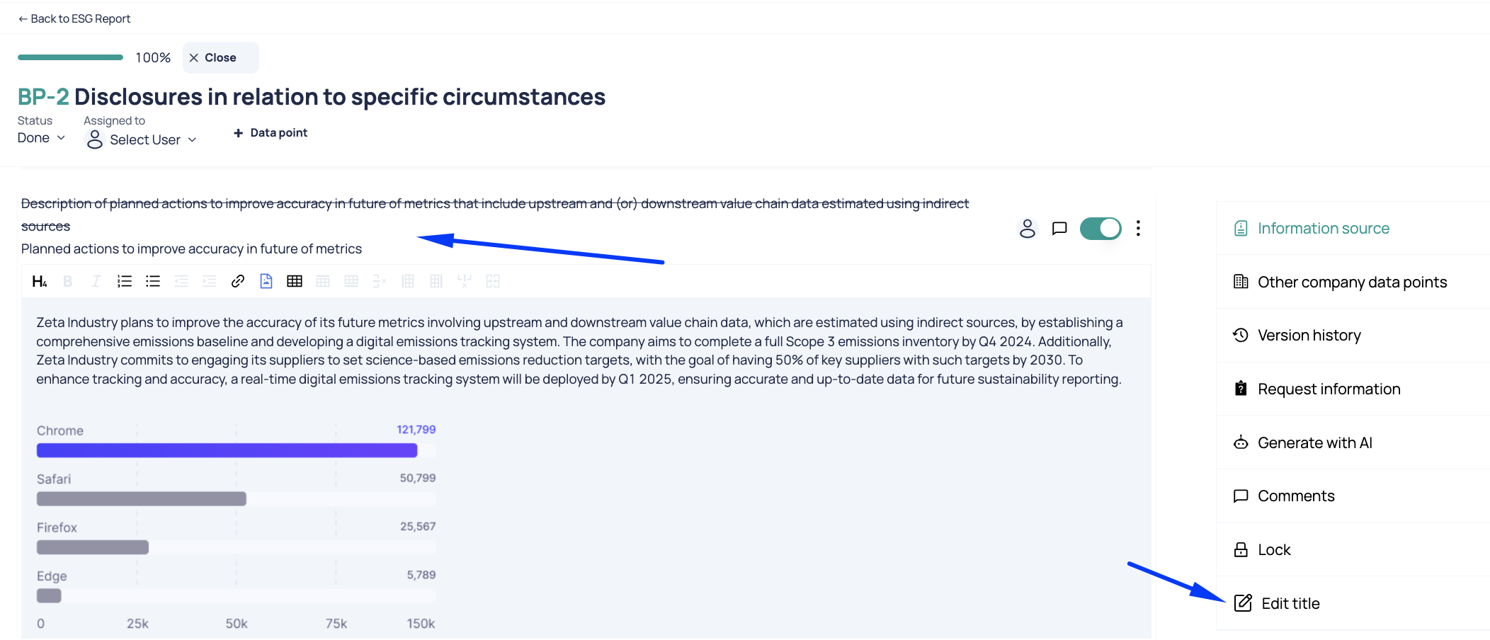 ESG report design customization