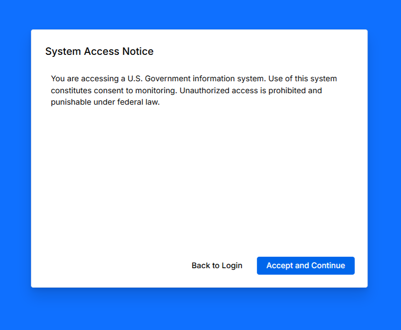 System Use Notification