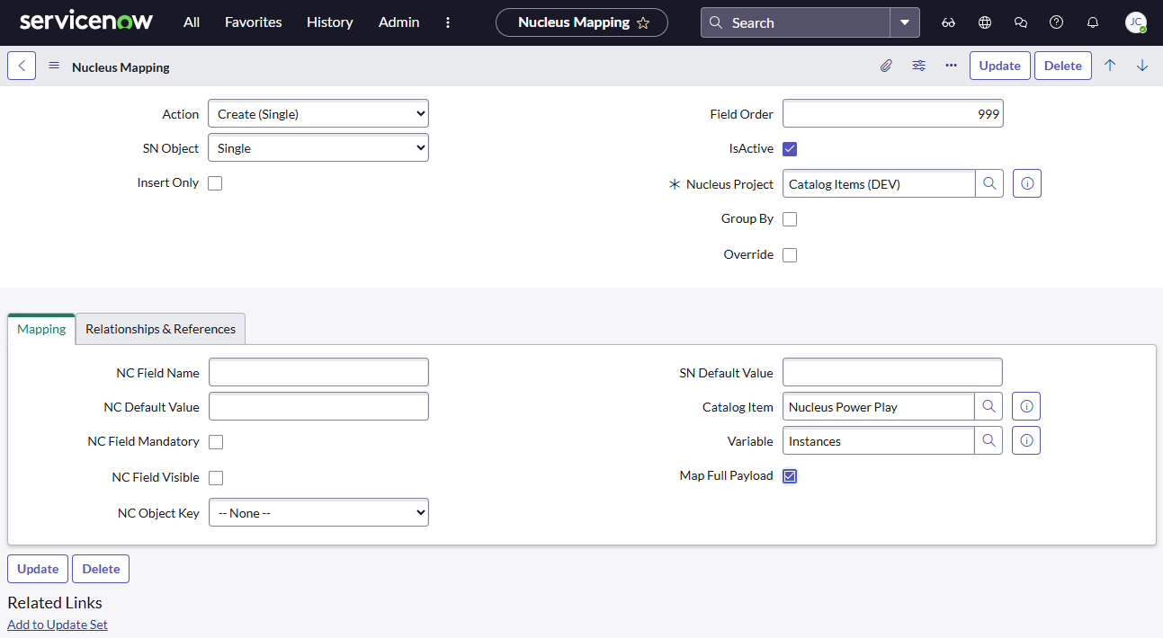 ServiceNow App Advanced Configuration