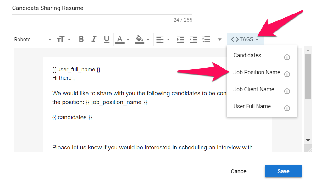 Candidate Email Sharing with Contacts and Guests 2