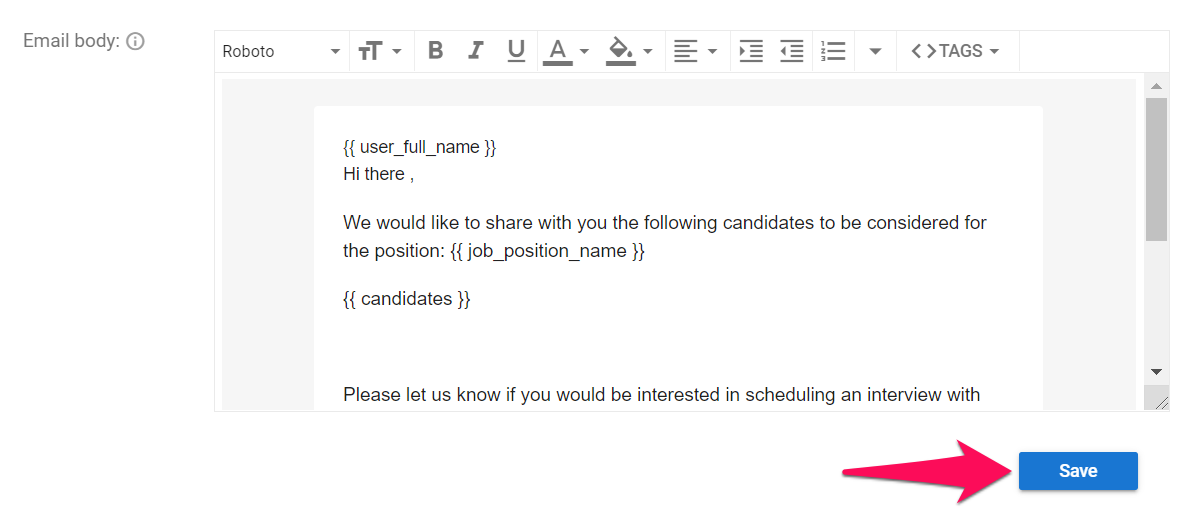 Candidate Email Sharing with Contacts and Guests 3