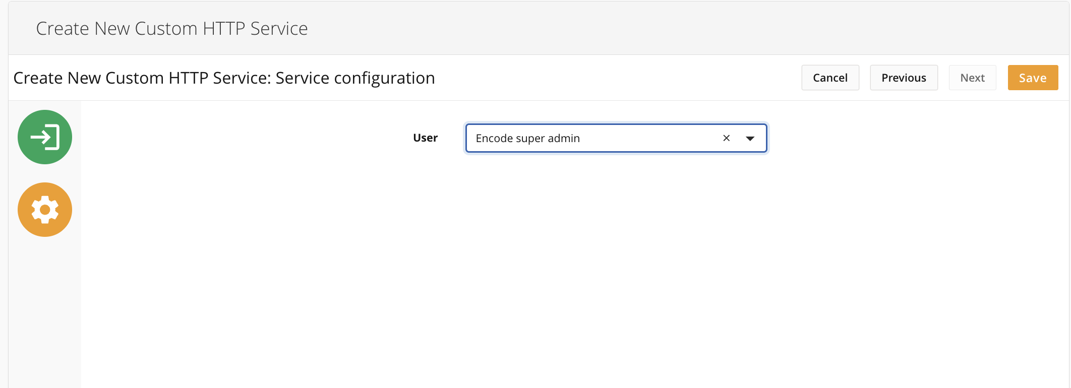 Custom HTTP connected service