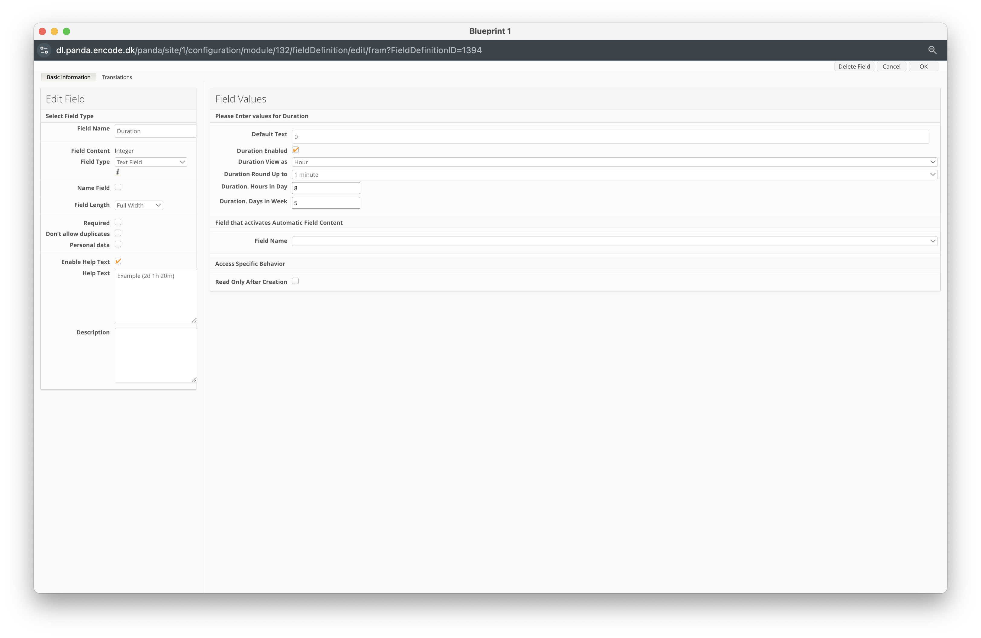 Configuring Time Tracking App