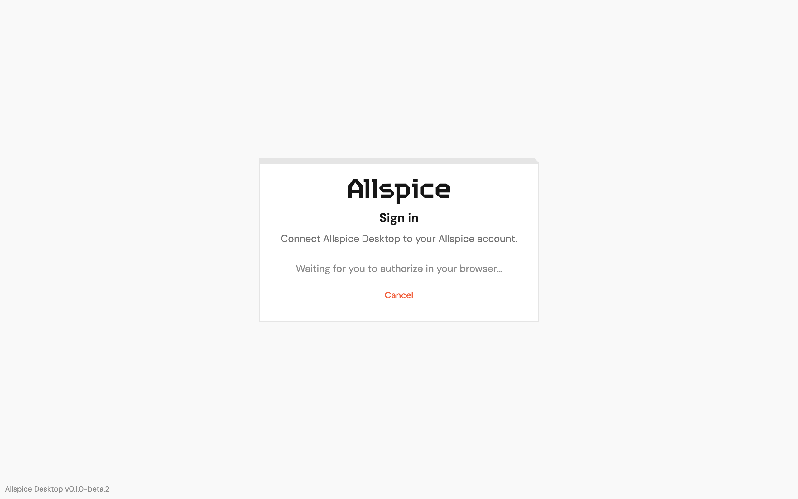 The app waits for you to approve in your browser