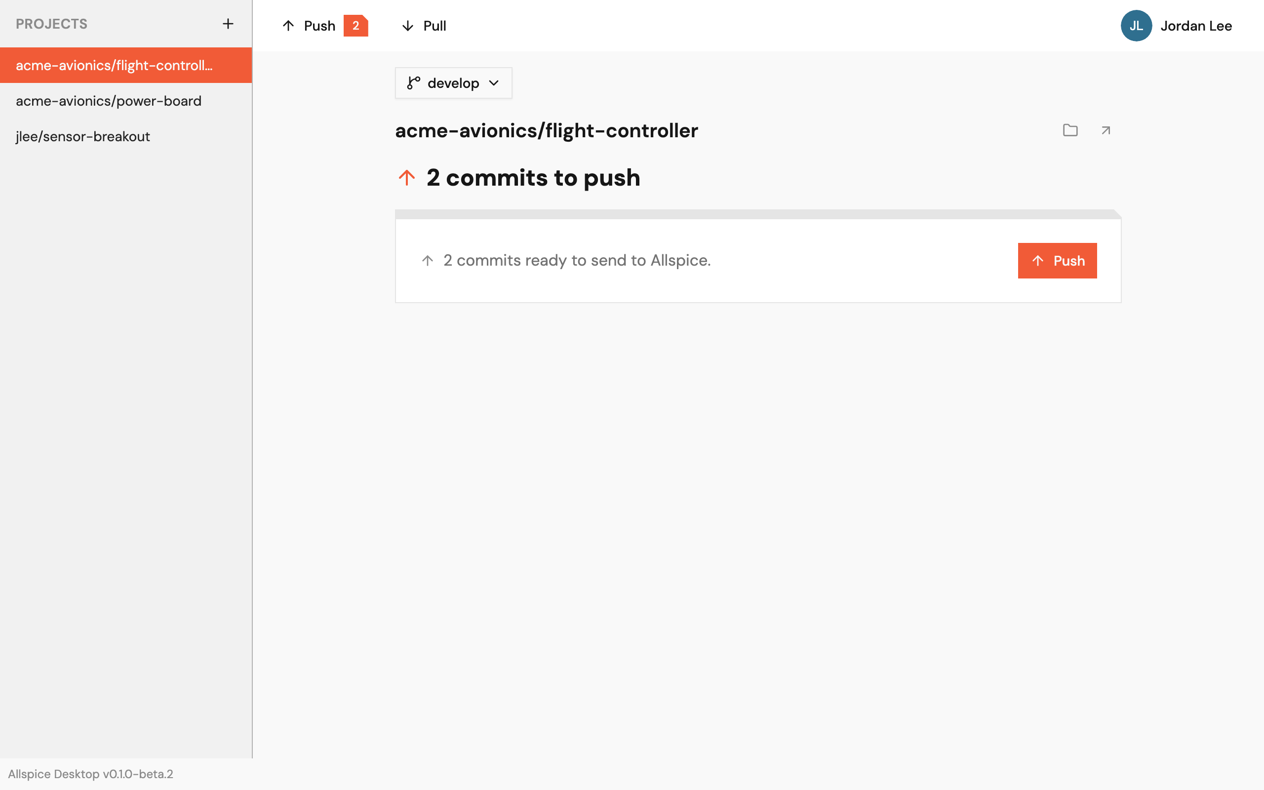 Commits ready to push
