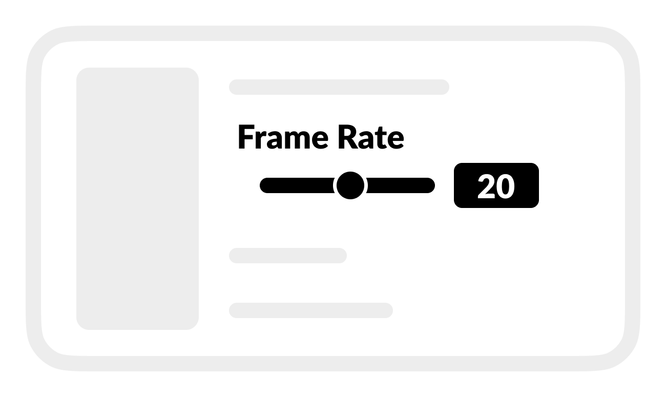Set Frame Rate to 20.