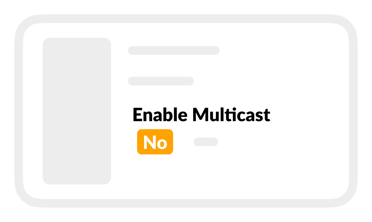 Set Multicast to No.