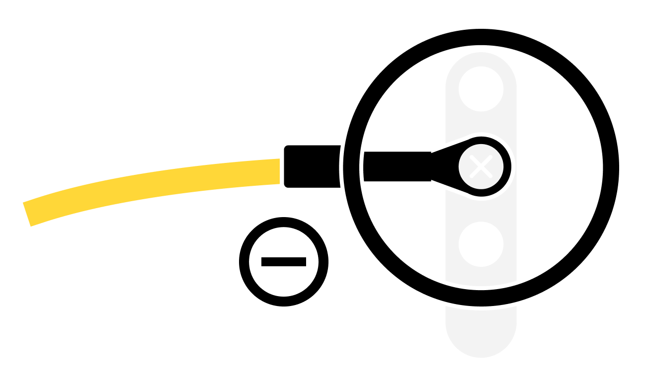 img yellow wire to neg terminal