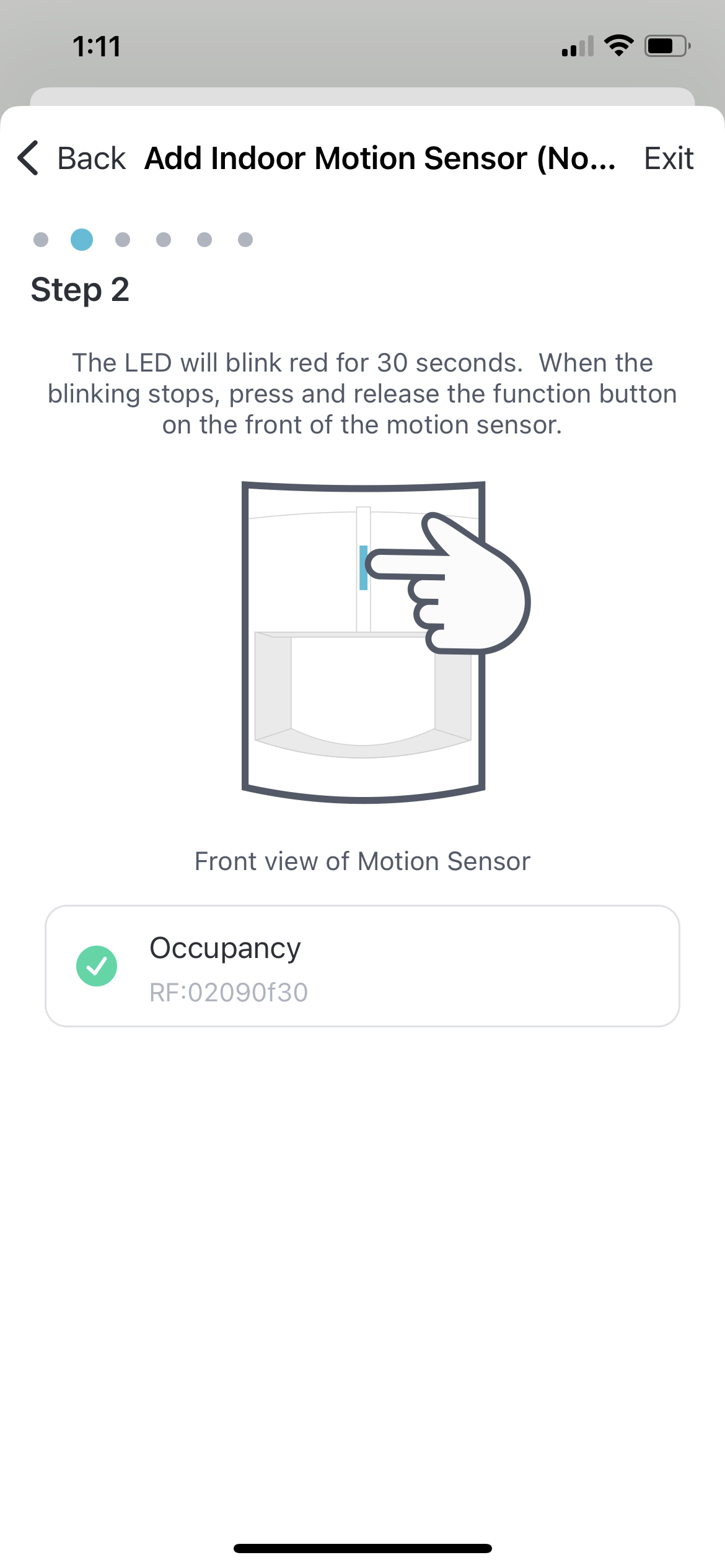 How do I reset my abode motion sensor?