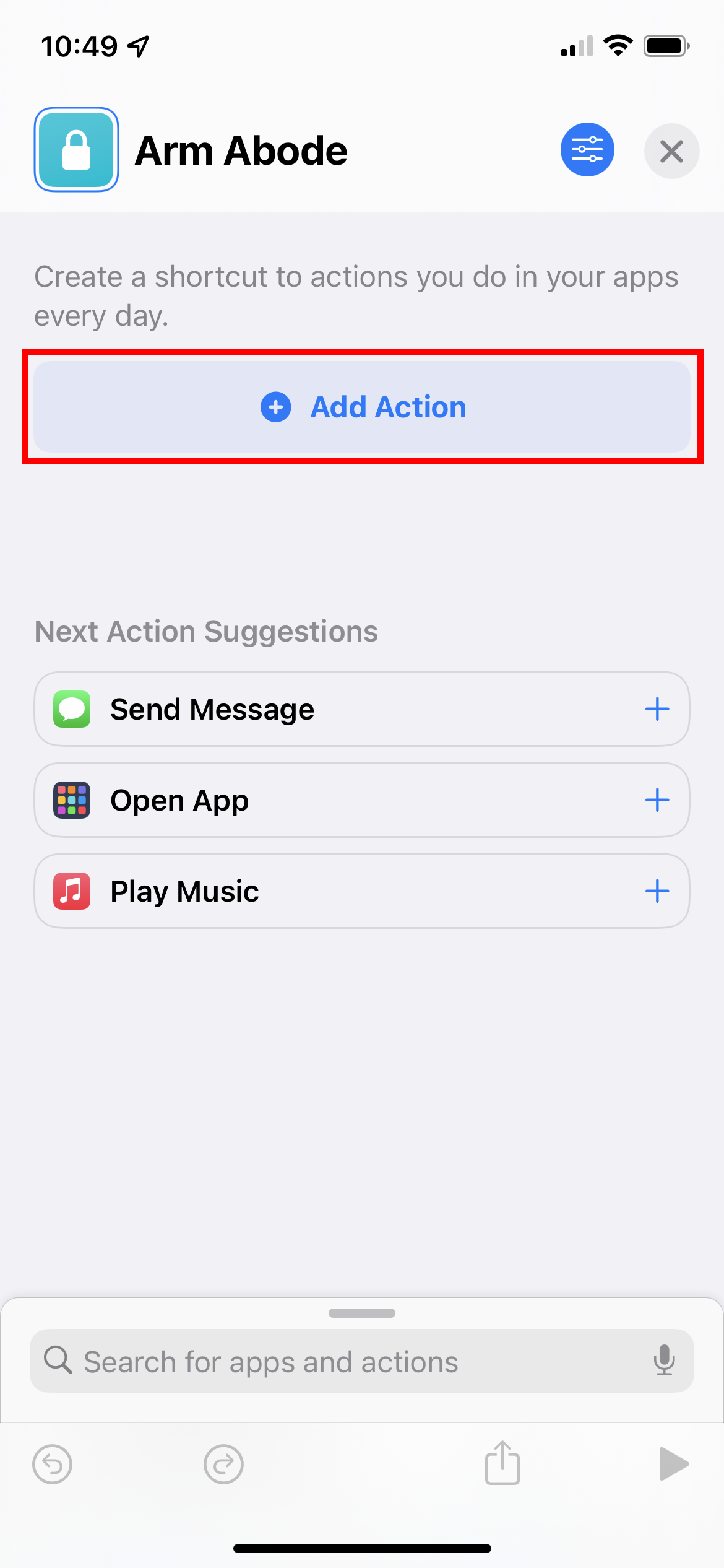 shortcuts_add_action