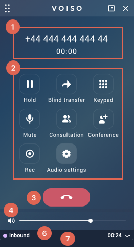 Agent Panel Call Controls Inbound