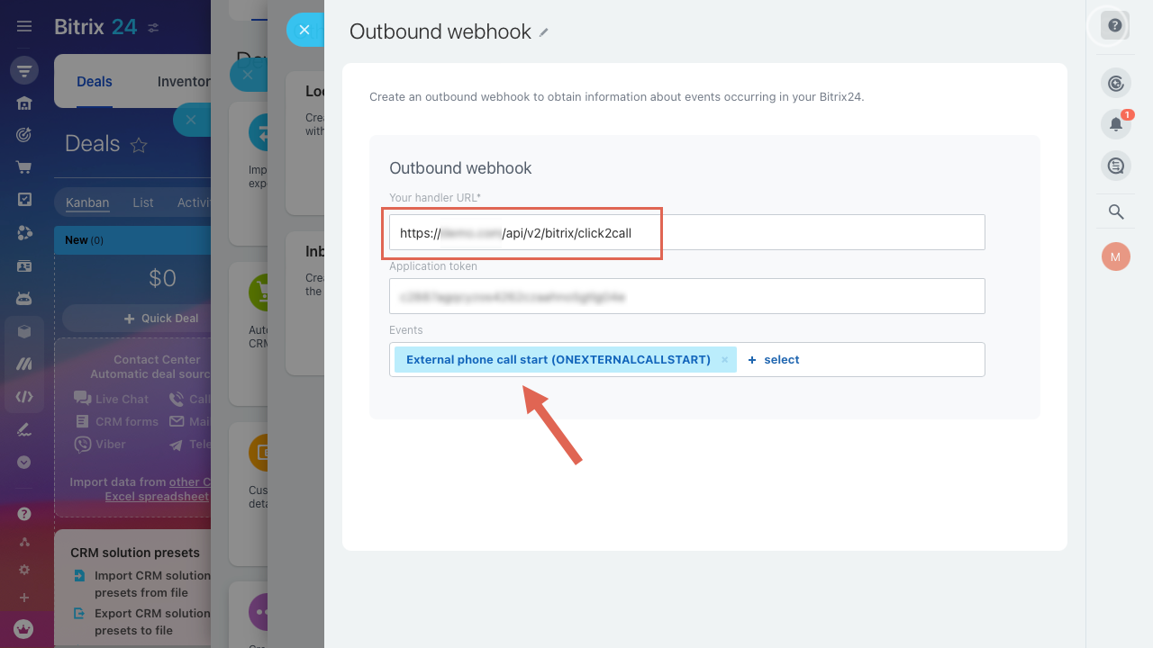 Bitrix24 Outbound External Phone Call Option