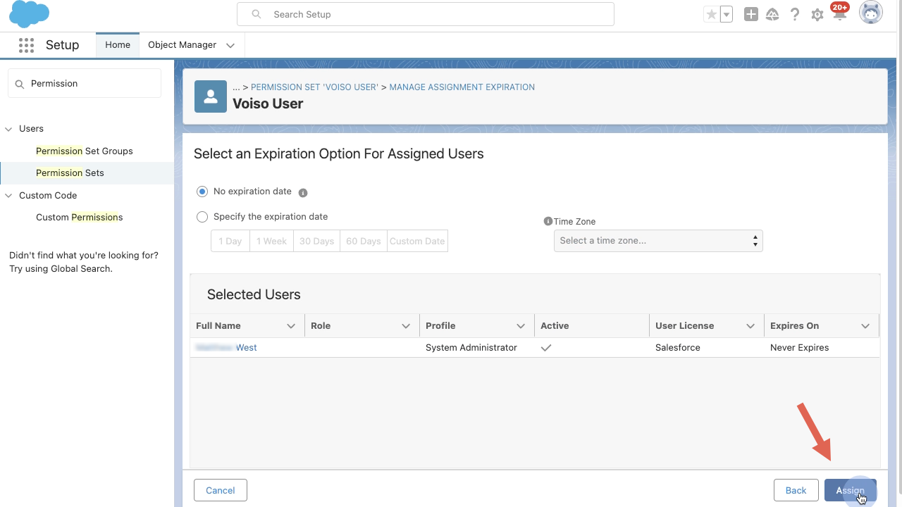 CRM Salesforce Enable Call History Assign