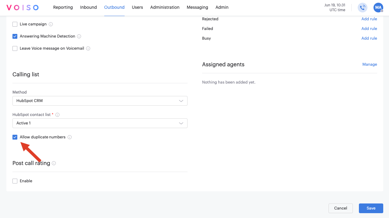 Dialer Add Campaign Calling List Allow Duplicate Numbers