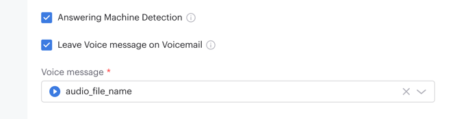 Dialer Campaigns AMD Leave Voice Message