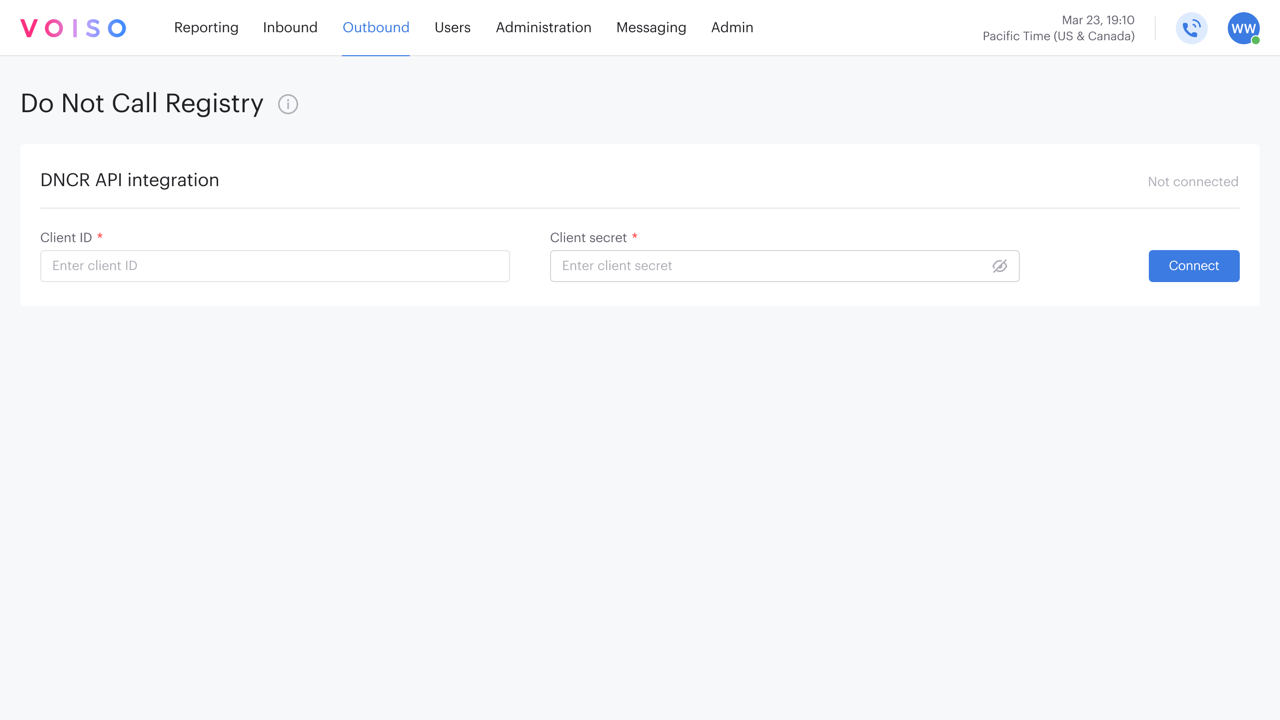 Do Not Call Registry Blank API Method