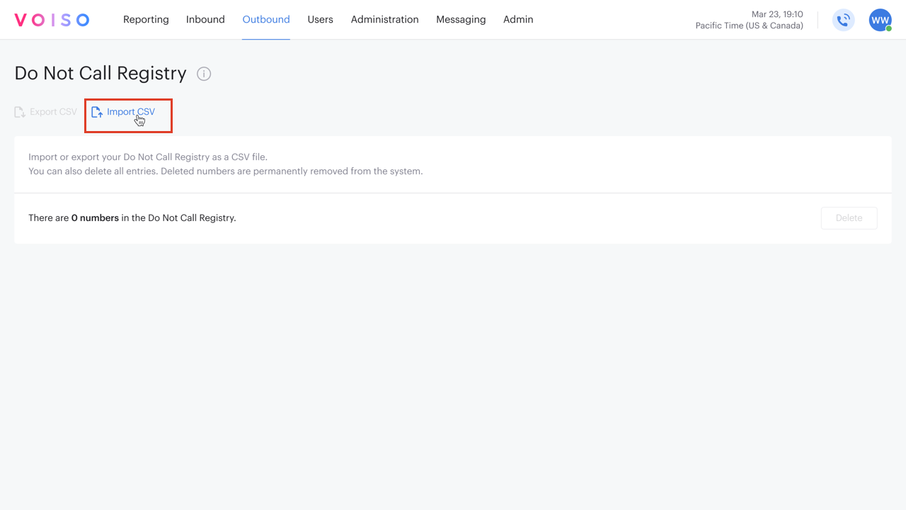 Do Not Call Registry Blank