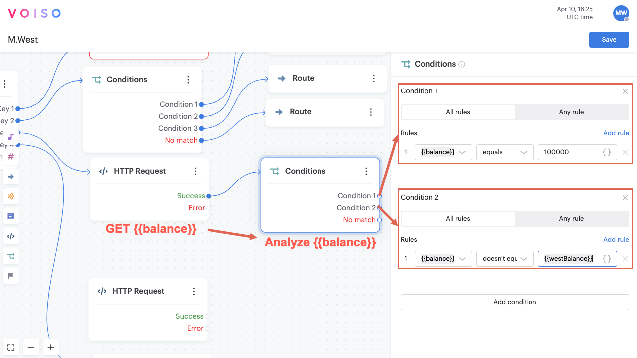 Flow Builder Condition Node Testing HTTP Request Variable Revised