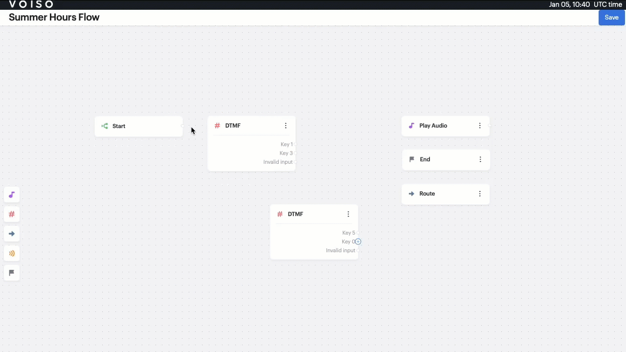 Flow Builder DTMF Node Making Links