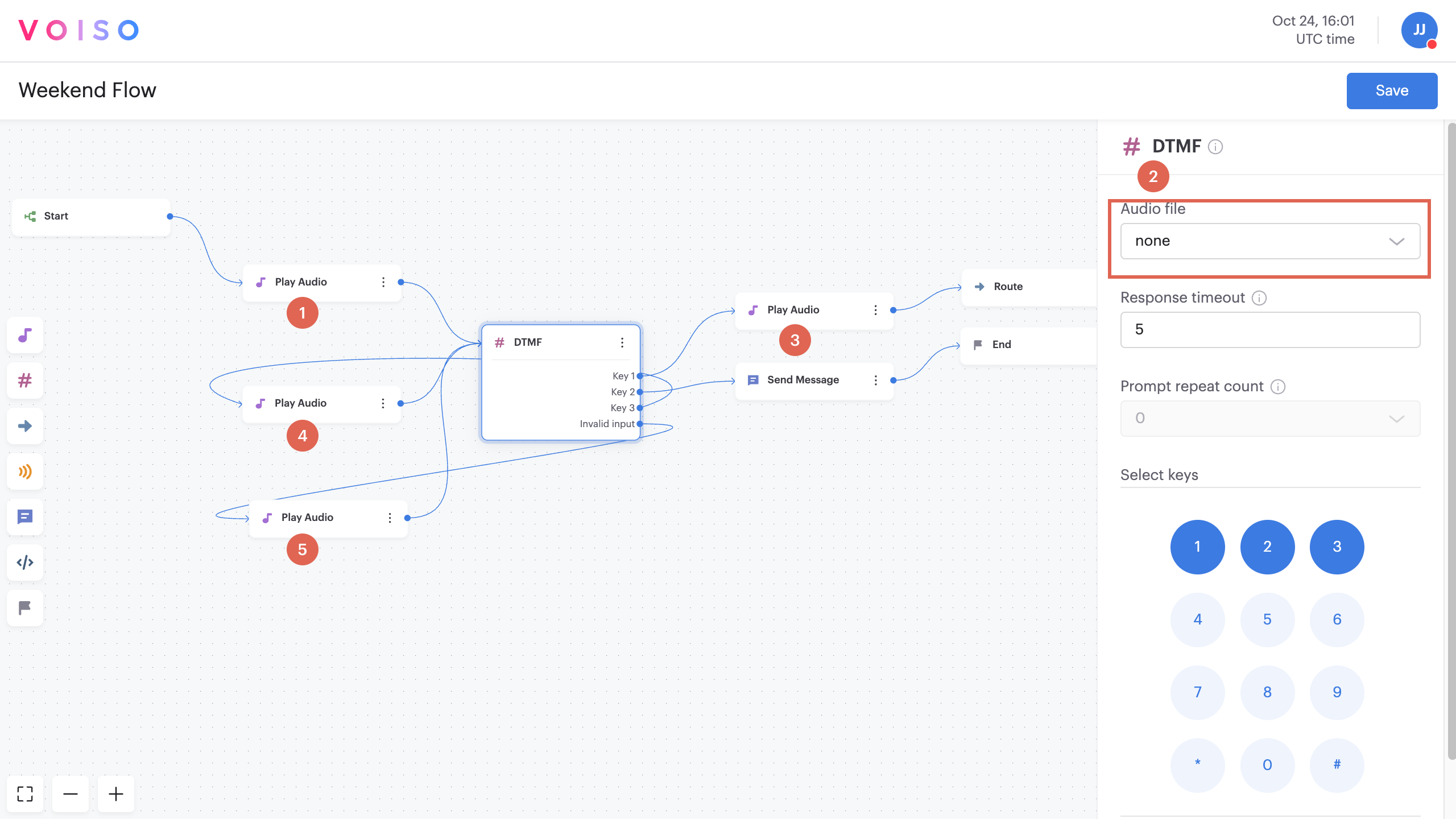 Flow Builder DTMF Node With Play Audio Use Cases