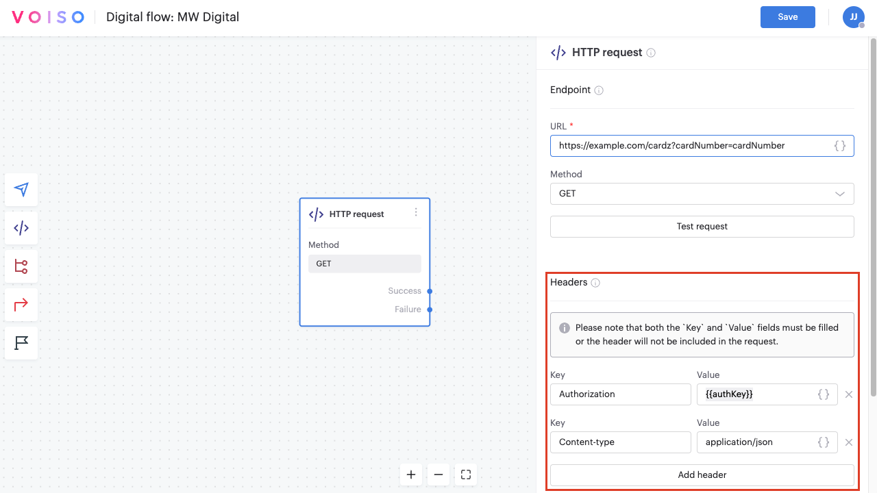 Flow Builder HTTP Headers