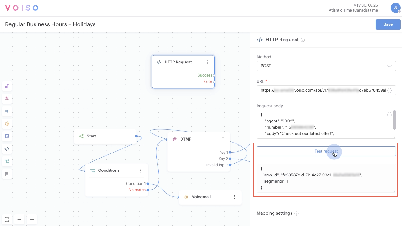 Flow Builder HTTP Request Node POST Success Example Revised