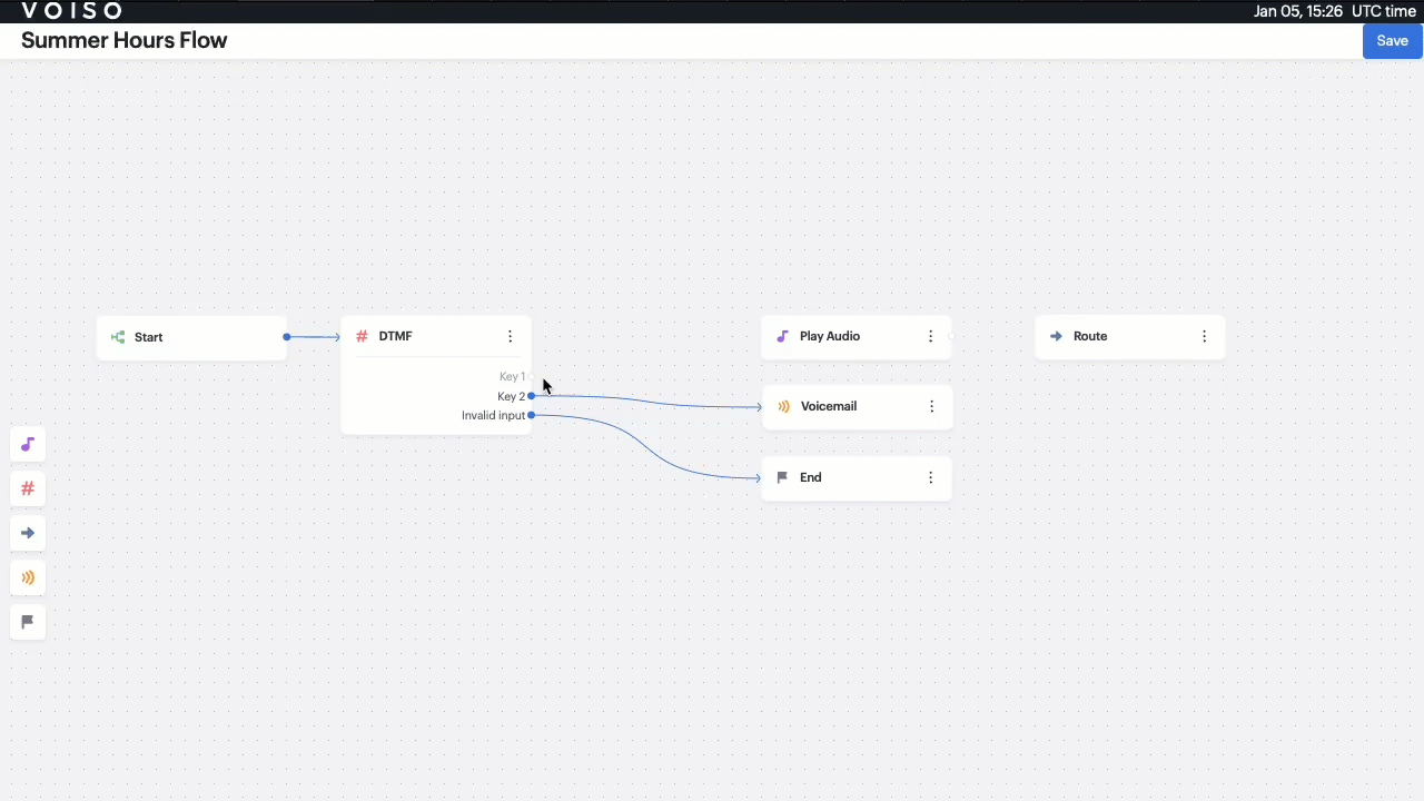 Flow Builder Play Audio Node Making Links