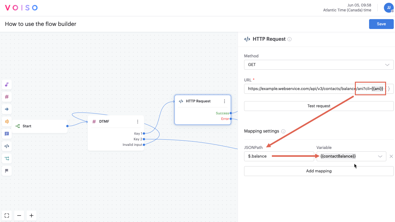 Flow Builder TTS Use Case Account Balance HTTP Request