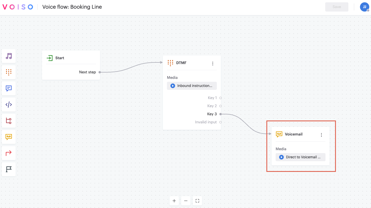 Flow Builder Voicemail Node Overview