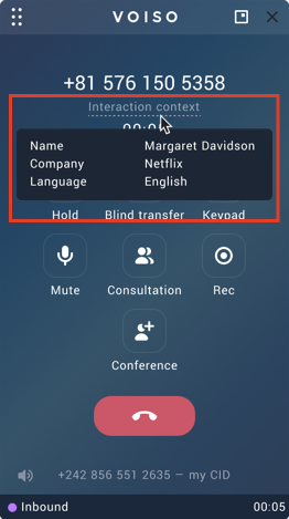 Interaction Context Mapping Agent Panel View