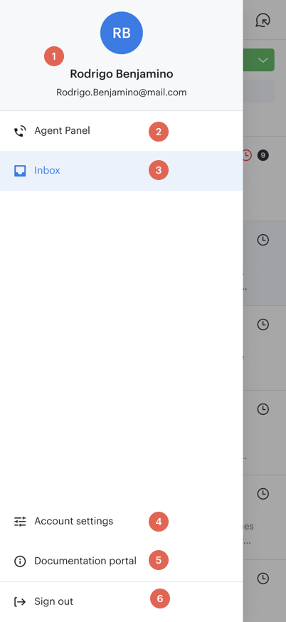Mobile Omnichannel Workspace Main Menu