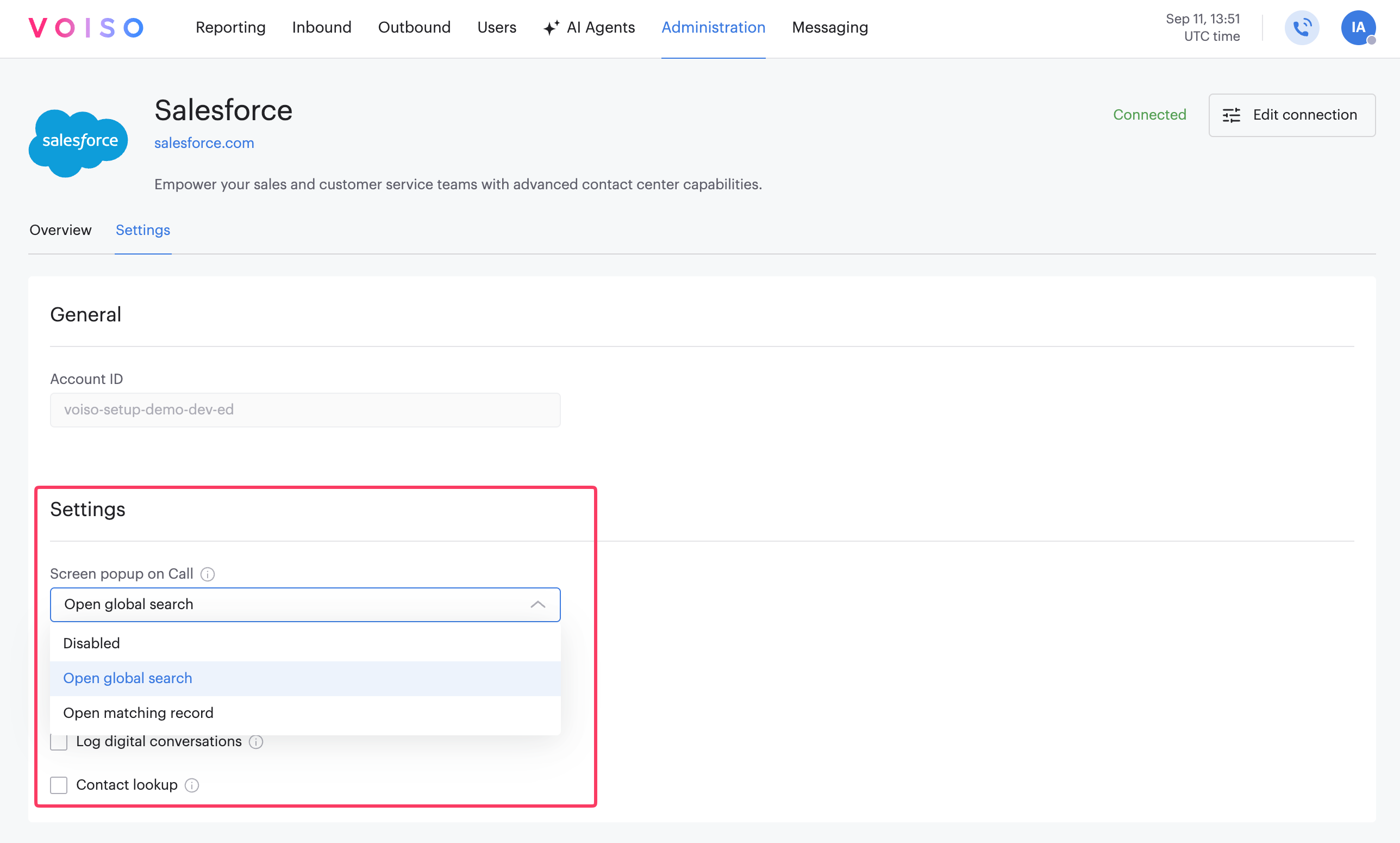 SalesforceScreenPopSettings