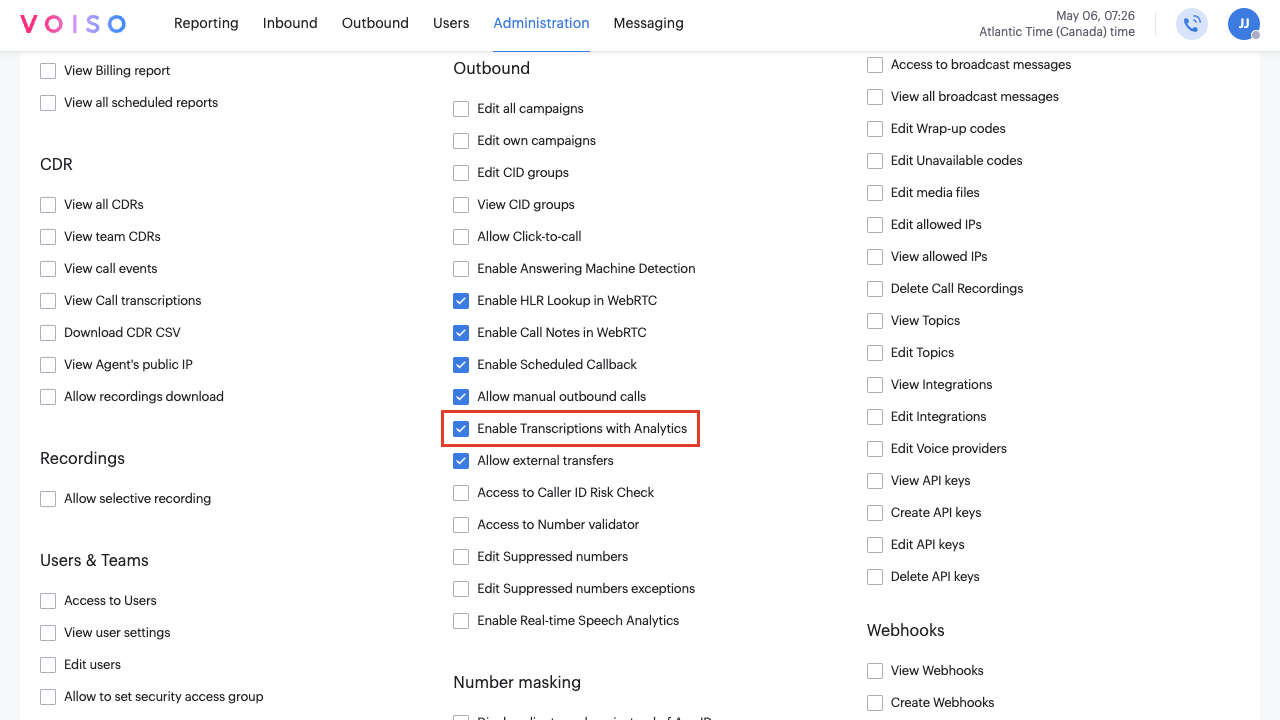Speech Analytics SAG Agent Configuration