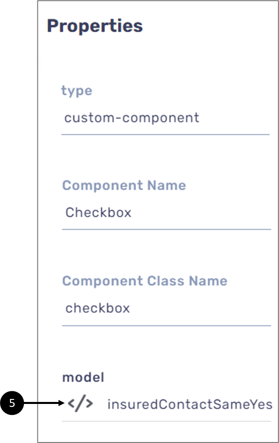 Checkbox component connected to the Model.