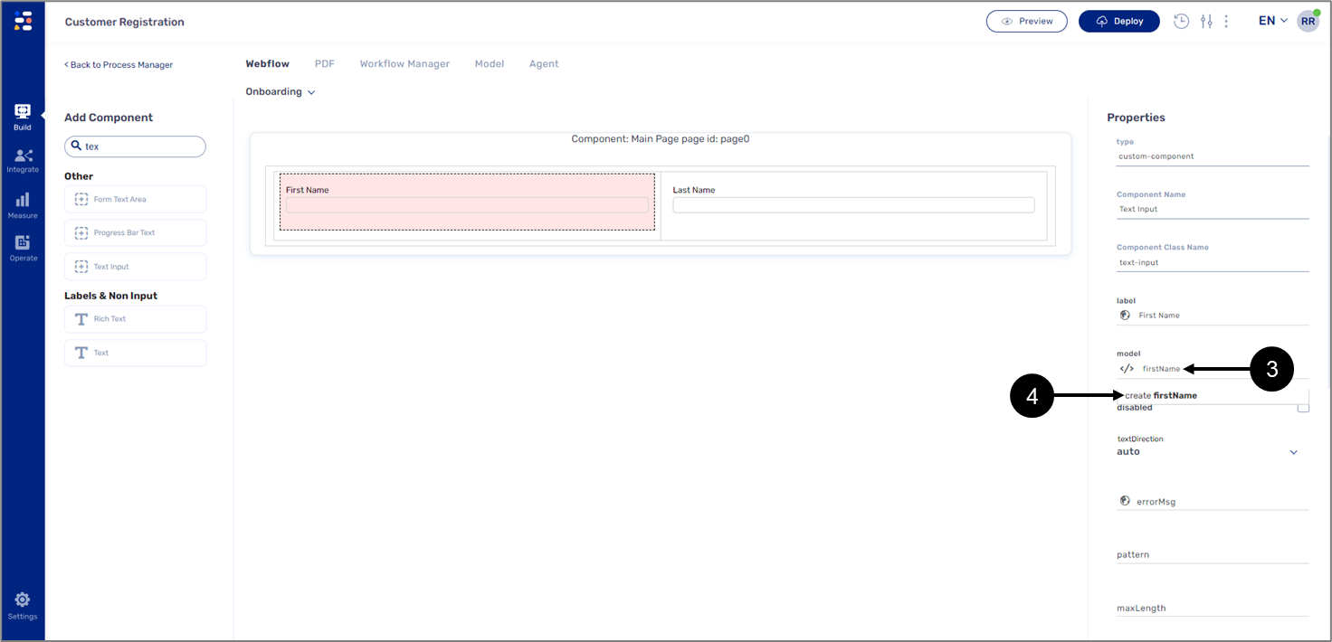 Enter the transaction data name. When you are done, click the create option.