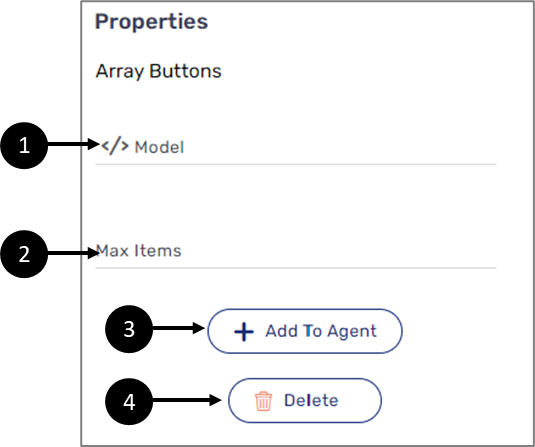 Array Buttons Component Properties Section.