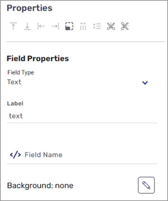 Text Field Type Properties.