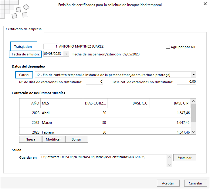 N1568 - Al Generar Un Certificado De Incapacidad Temporal Aparece Que ...