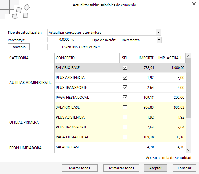 Interfaz de usuario gráfica, Aplicación, Tabla  Descripción generada automáticamente