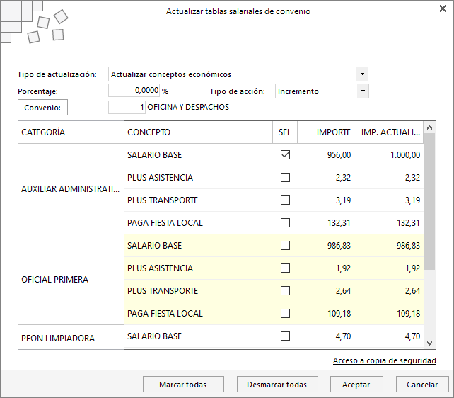 Interfaz de usuario gráfica, Aplicación, Tabla  Descripción generada automáticamente