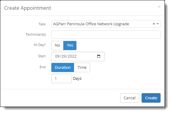 Scheduling Service Tasks