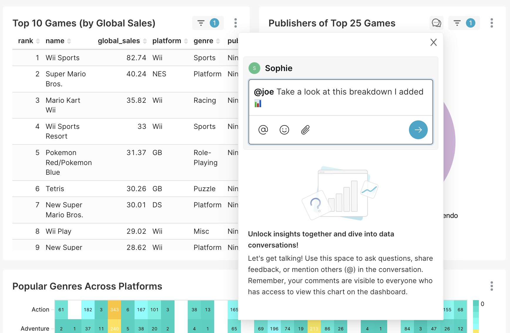 In-product commenting and collaboration